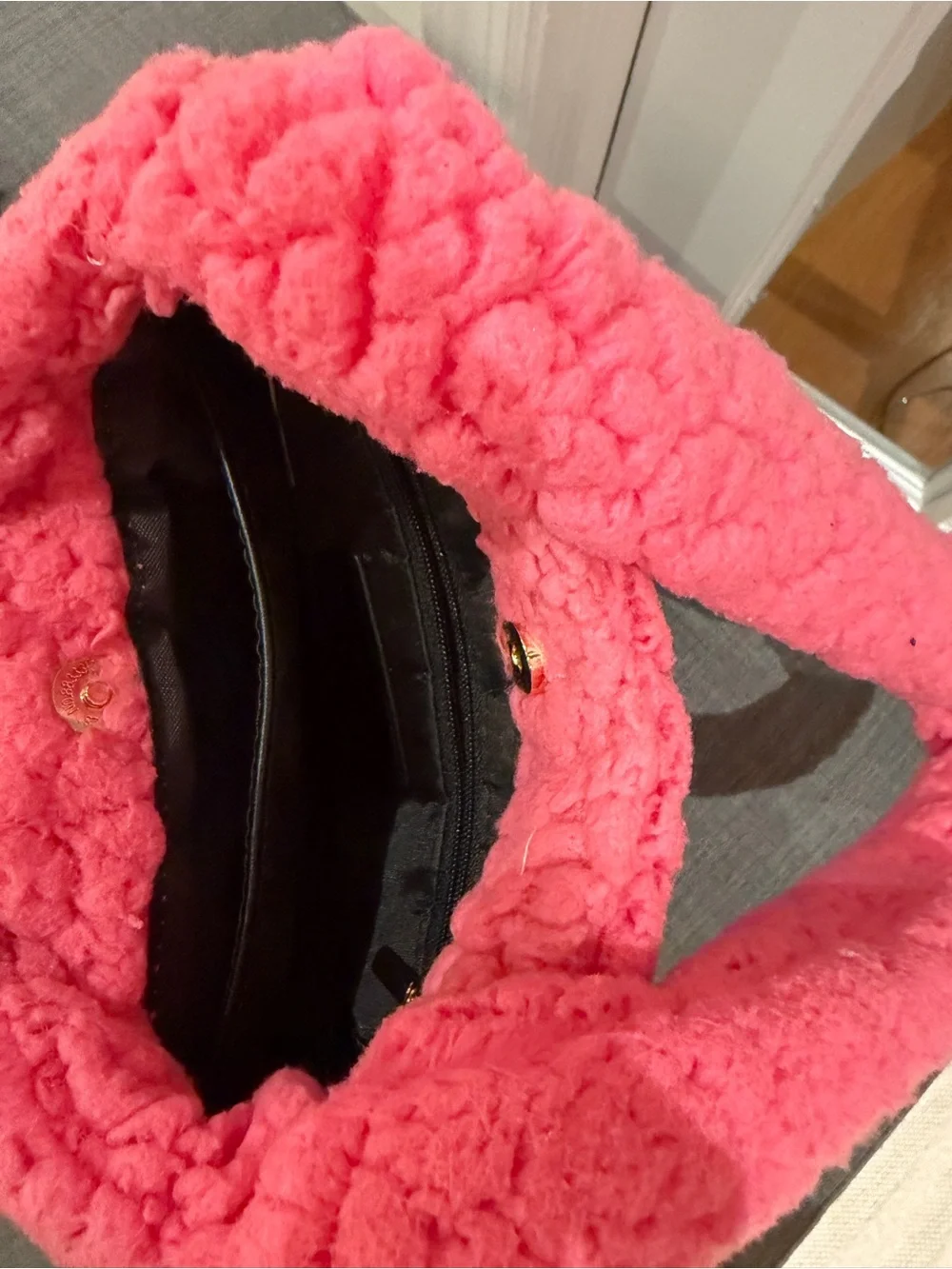 Princess Polly Marion Pink Faux Shearling Shoulder Bag - Women